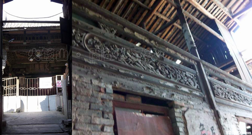 上殿廟·正殿香亭·被拆下利用的戲樓欄板·火燄山 2006