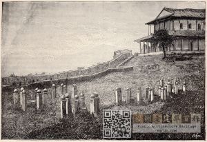 1901年左右的福州镇海楼和七星井。由多明我会传教士R.P.Cothonay提供之照片改绘而成（来源：Les Missions Catholiques，林轶南收藏）