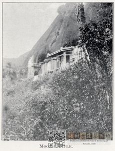 1906-1907年拍摄的鼓山白云洞良心寺，标注为Moon Temple（来源：毕腓力《鼓岭及其周边环境》，林轶南收藏）