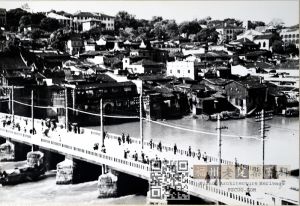 1941年4月，占领福州的日军从台江拍摄的万寿桥及仓前山景色（来源：侵华日军第四十七步兵联队柳勇相册，林轶南收藏）